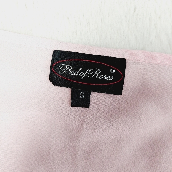 Bed of Roses Pink Polyester Lace Sleeveless Strappy Mini Dress 5095 - Picture 5 of 7